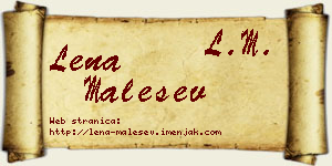 Lena Malešev vizit kartica